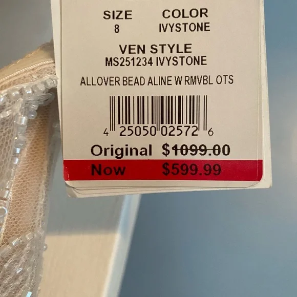 Romantic Melissa Sweet Floral Beaded Wedding Dress - Picture 8 of 8